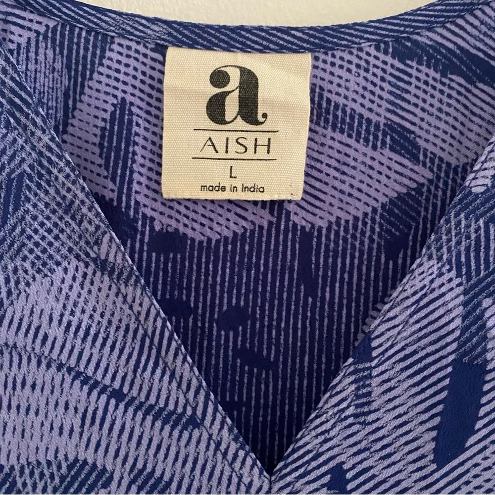 Aish Caftan Maxi Dress 100% Silk size Large - Picture 9 of 11